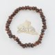 Genuine amber bracelet with raw beads